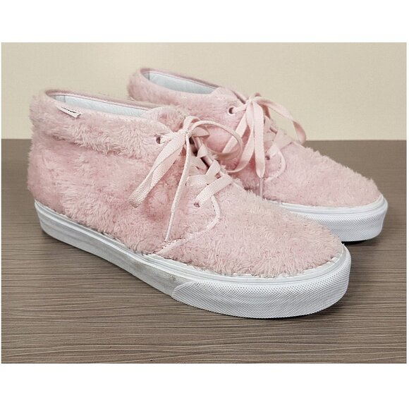 Vans Faux Shearling Chukka Sneaker, Pink, Womens Size 5 - Picture 3 of 7